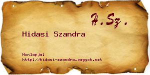 Hidasi Szandra névjegykártya